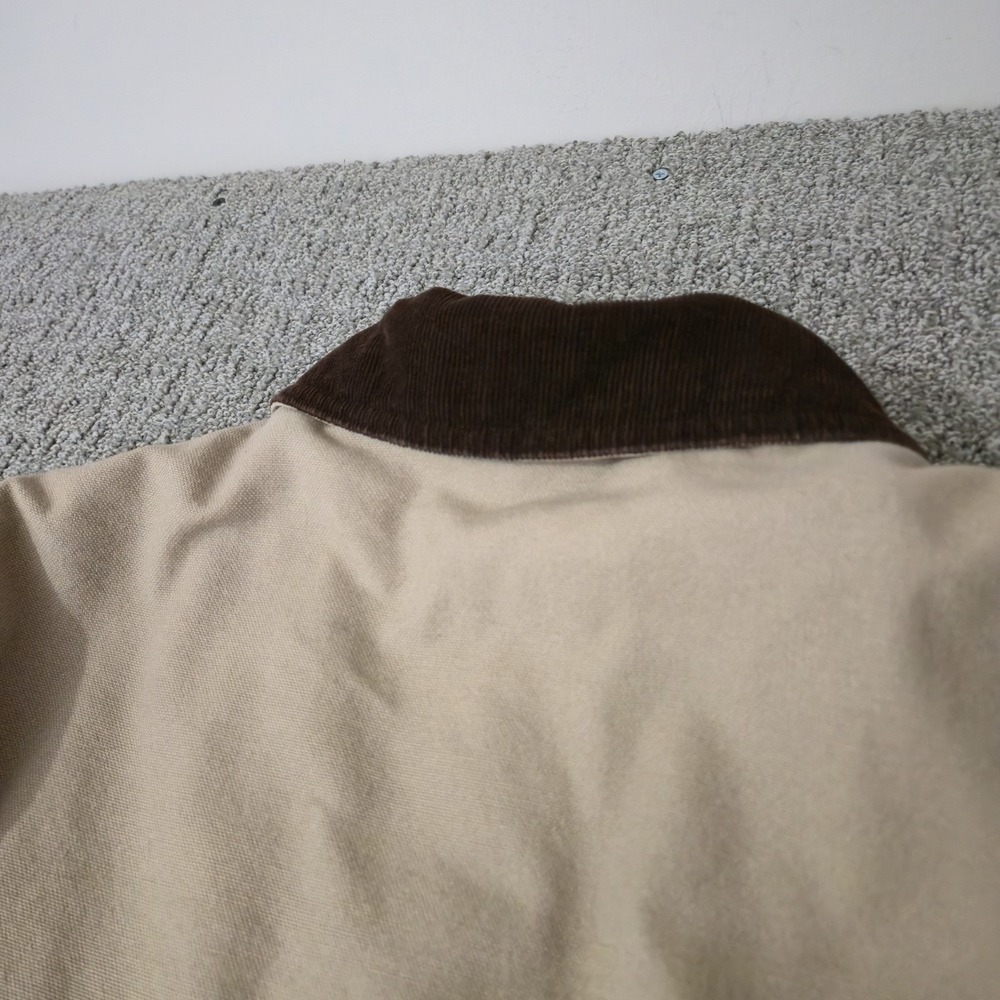 VTG Woolrich Mens Field Barn Chore Coat Tan Canvas Shell Blanket Wool Lined M - Picture 9 of 9